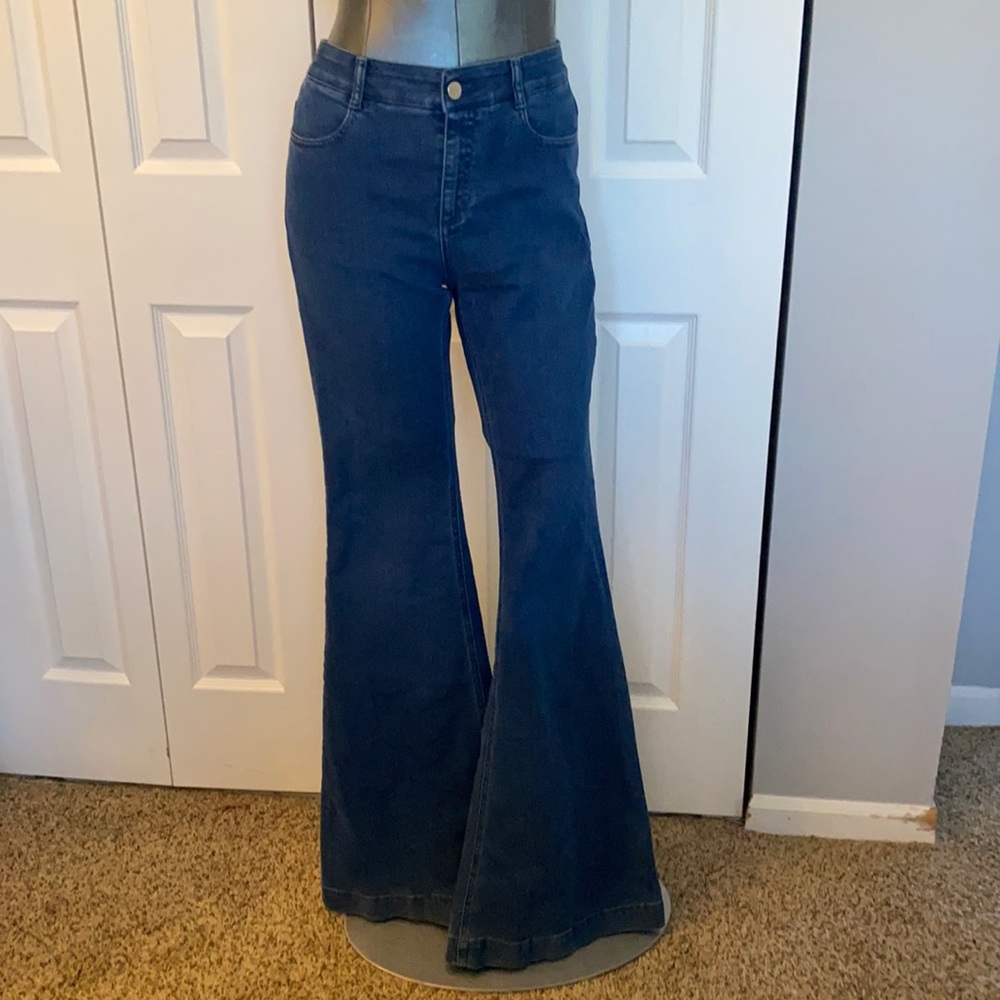 Stella McCartney high rise 70’s flare bottom denim jeans